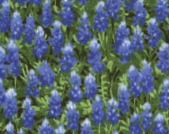 Tissus Moda - Fleurs sauvages préférées - Le meilleur du Texas - Bonnets bleus d'été par Sara Khammash - Tissu en coton