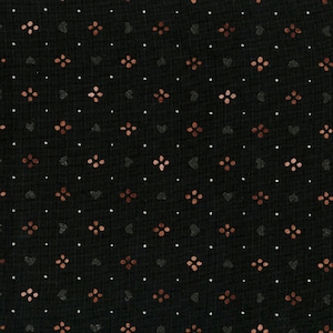 Black Metallic Cotton Fabric: Sweethearts Radiant Floral Print