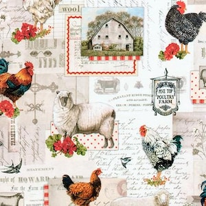 Down on the Farm - Country - Cotton Fabric