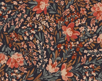 Floral Canvas Fabric: Butterflies In The Garden, Imperial Purple
