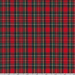 Robert Kaufman Sevenberry Classic Plaids St Nick Plaid Red Cotton ...