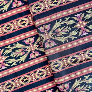 Floral Fantasy - Border Peony Fabric by Jinny Beyer - Cotton Fabric