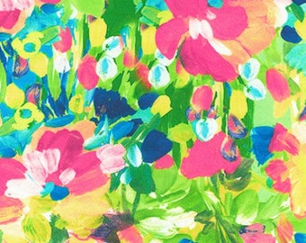 Robert Kaufman - Cotton Lawn - Painterly Petals Lawns - Florals Multi - Cotton Lawn Fabric
