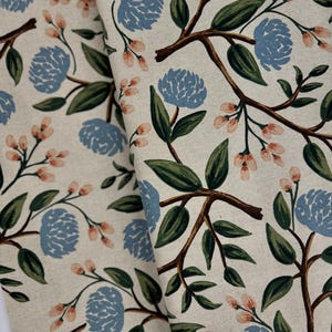 Canvas Fabric - Wildwood - Peonies Cream Canvas Fabric by Rifle Paper Co.