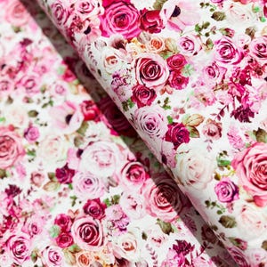 Bellerose - Rose Bouquet Fabric - Digital Print - Cotton Fabric