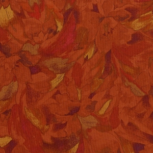 Burano - Linear Floral Orange Fabric by Jinny Beyer - Cotton Fabric