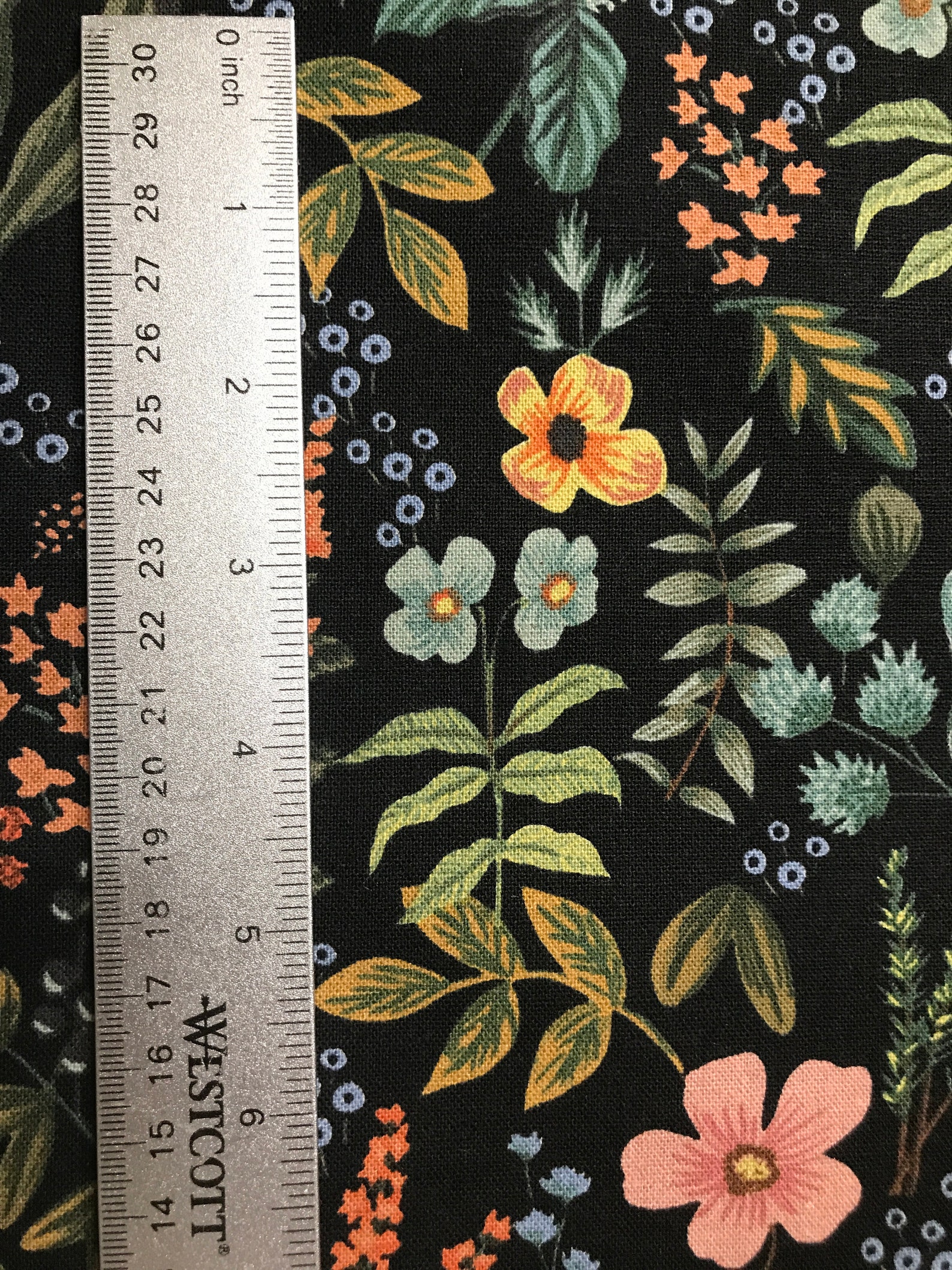 Canvas Fabric Cotton Steel Amalfi Herb Garden Etsy