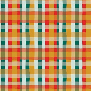 Holiday Plaid Cotton Fabric: Cozy Christmas Print by Olivia Gibbs