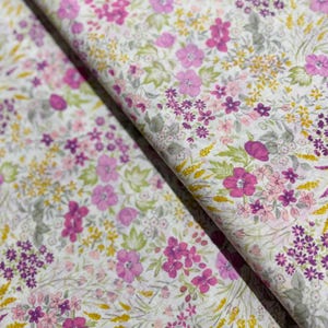 Cotton Lawn - Sevenberry Petite Garden Lawn - Floral Spray Pink - Tessuto di cotone per prato