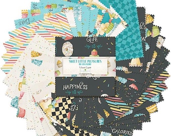 Lisa Audit Fabric Charm Pack: Sweet Little Pleasures, 5" Squares