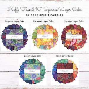 Free Spirit - Kaffe Fassett Classics 10" Squares/Layer Cakes - 42, 10" x 10" Precut fabric Squares -*Each Sold Separately*