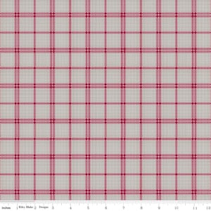 Rustic Romance - Plaid Gray Fabric by Gerri Robinson - Cotton Fabric