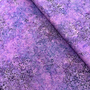 Magenta Batik Fabric by Jinny Beyer: Floral Cotton Fabric