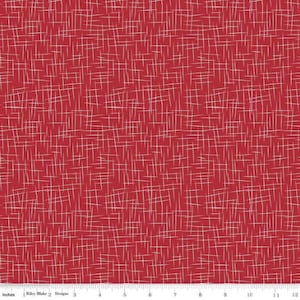 Large Hashtag Red - Cotton Fabric