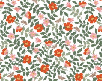 Strawberry Fields - Primrose Ivory von Rifle Paper Co. - Baumwollstoff