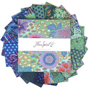 Kaffe Fassett Collective Ocean - Cuadrados de 25 cm / 42 telas precortadas para colcha / FreeSpirit / Colección Classics