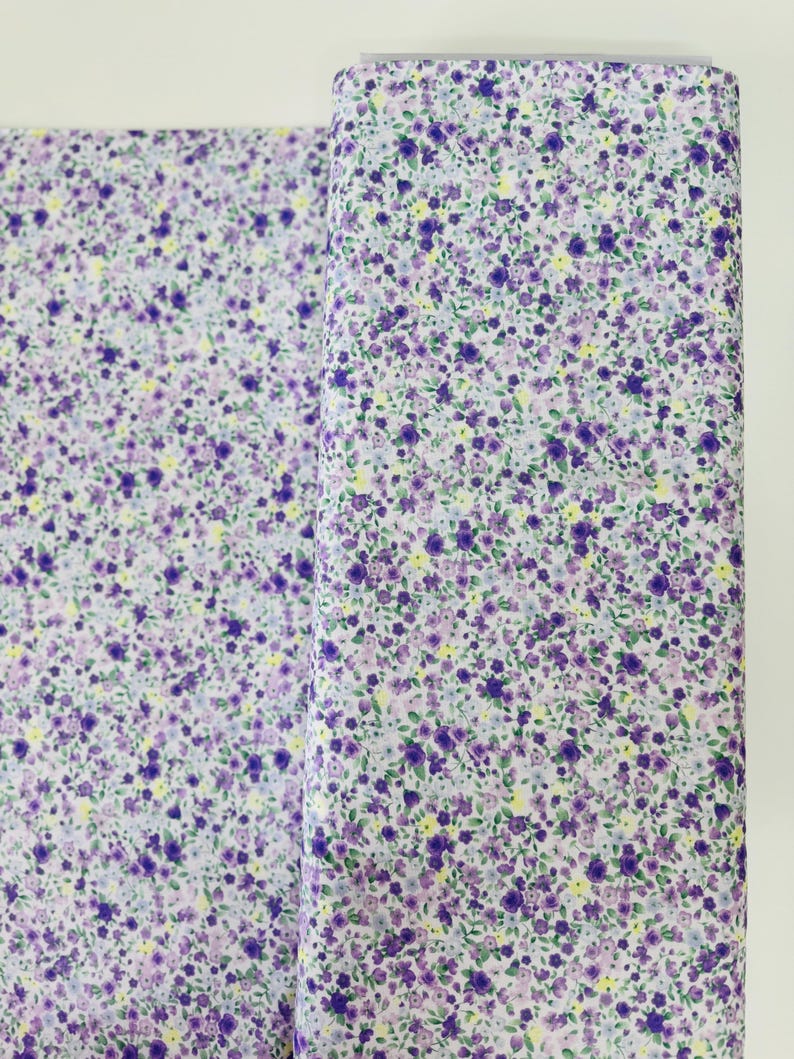 Tiny Antique Floral Lilac Fabric by Timeless Treasures – 100% Cotton ...