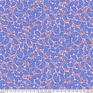 Kaffe and Morris & Co - Oak Blue Fabric - Cotton Fabric