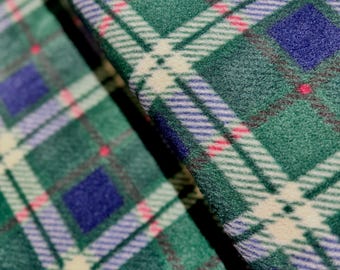 Fleece - Winterfleece Prints - 58"/60" Wide - Plaids & Checks - London Plaid Navy Fleece Fabric