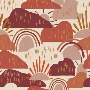 Canvas Fabric - Cotton + Steel - Dear Isla - Hilltop - Pre-Dawn Sky Unbleached Canvas Fabric by Hope Johnson