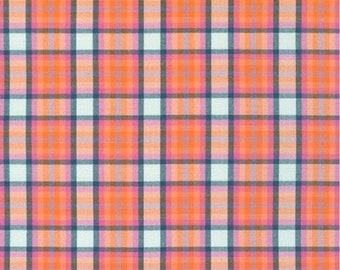Kitchen Window Wovens - Yarn Dyed Check Plaid Salmon - Cotton Fabric