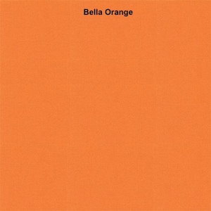 May include: A solid orange background with the text "Bella Orange" in black.