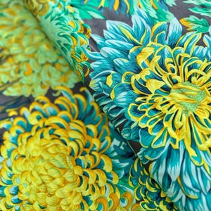 Kaffe Fassett Japanese Chrysanthemum Forest Fabric by Philip Jacobs - Free Spirit