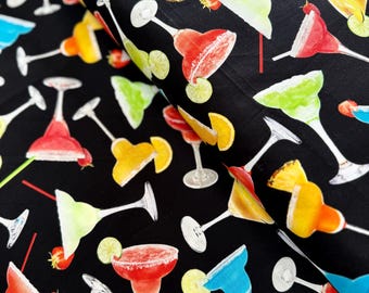 Gnombre - Bunte Margarita Cocktails - Baumwollstoff