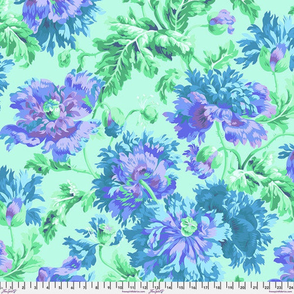Free Spirit - Kaffe Fassett Collective - Garden Party - Celadon Fabric by Philip Jacobs - Cotton Fabric
