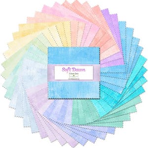 Soft Dawn 5 Karat Gems/Charm Pack - 42, 5&quot; x 5&quot; Precut Fabric Squares