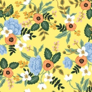 Primavera – Birch Yellow Fabric by Rifle Paper Co. for Cotton + Steel - Cotton Fabric