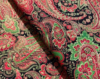 Holiday Paisley - Multi Metallic - Cotton Fabric