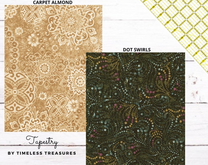 Timeless Treasures Tapestry Cotton Fabrics By Wing And A Etsy