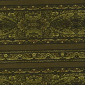 Chelsea Border Green Cotton Fabric by Jinny Beyer