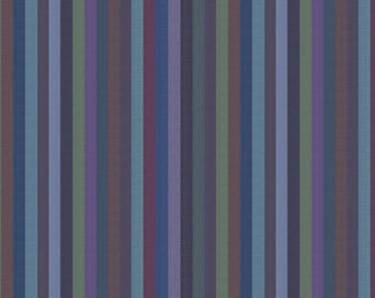 Kaffe Fassett Gewebte Streifen - Schmaler Streifen - Blau von Philips - garngefärbter Baumwollstoff