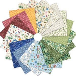 Flowerhouse - Botanical Garden Ten Squares/Schichtkuchen von Debbie Beaves - 42, 10 "x 10" vorgeschnittene Quadrate