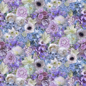 Carta de amor - Tela floral elegante empaquetada por Chong-a Hwang - Impresión digital - Tela de algodón