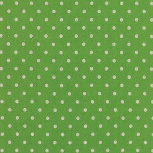 Moda Fabrics - Linen Mochi Dot - Fresh Grass Linen Fabric by Momo - Cotton Linen Fabric