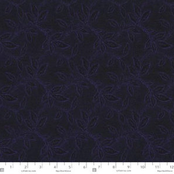 RJR Fabrics - The Jinny Beyer Palette - Leaf Eggplant - Cotton Fabric