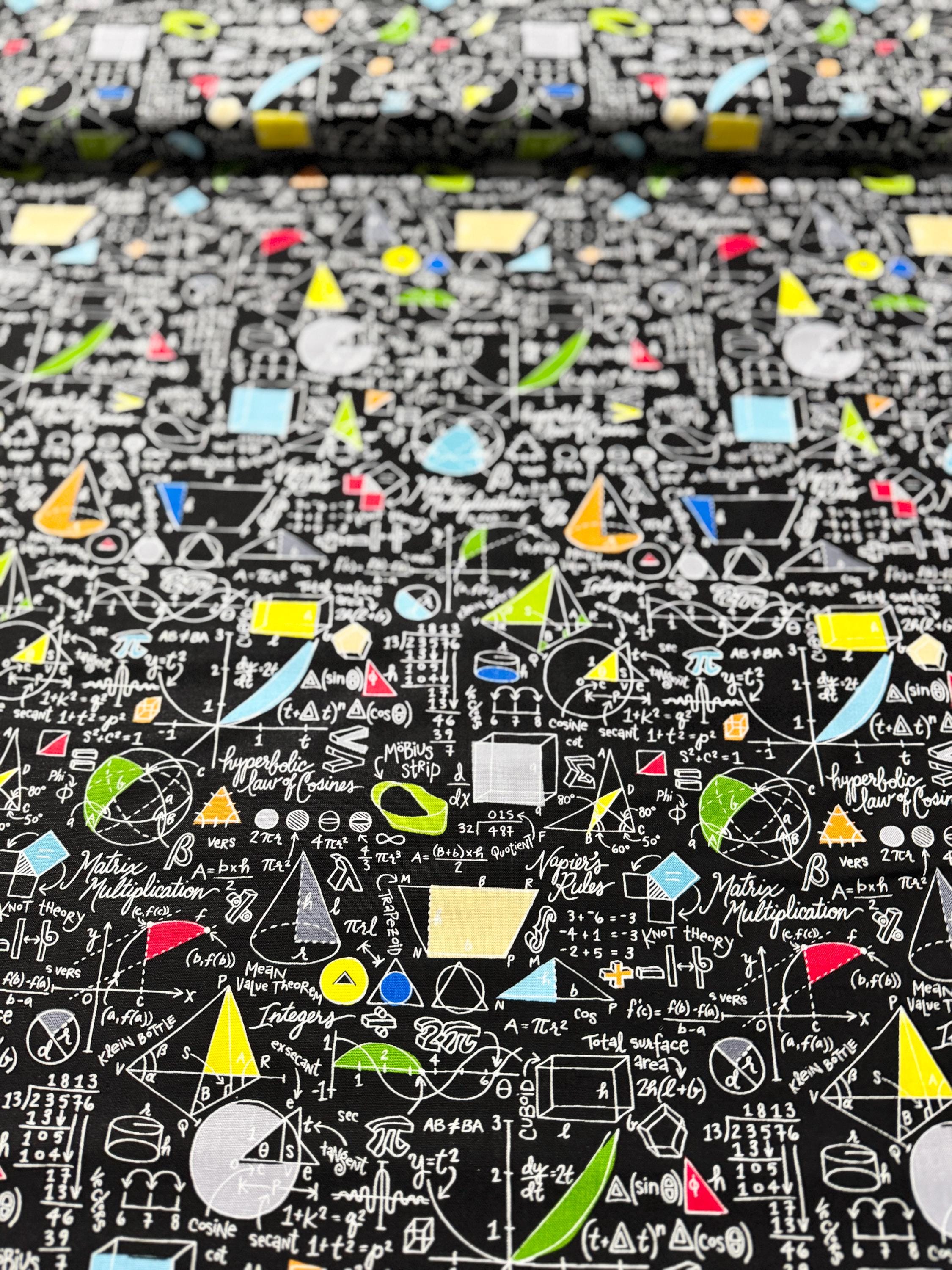 Math & Science - Mathematics Fabric by Gail Cadden - Cotton Fabric - Etsy