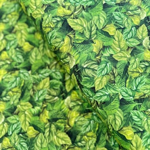 Sunflower Farm - Packed Sunflower Leaves Fabric - Digital Print - Cotton Fabric