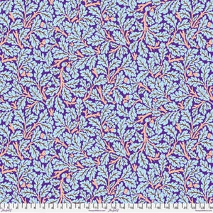 Kaffe and Morris & Co - Oak Purple Fabric - Cotton Fabric