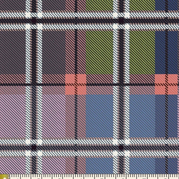 Art Gallery Fabrics - Decadence - Opulent Plaid Gems Fabric by Katarina Roccella - Cotton Fabric