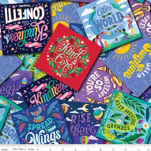Cores da Gentileza - Card Toss Multi - Tecido de Algodão