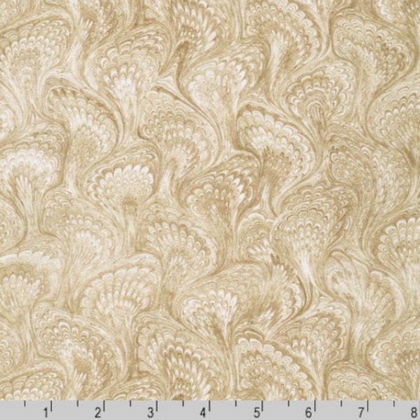 Robert Kaufman - Library of Rarities - Swirls Pearl - Cotton Fabric