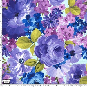 Paradise Dreams - Fantasy Bloom Violet - Digital Print - Cotton Fabric