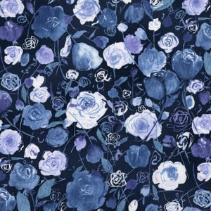 Petal Park - Rose Garden - Iris - Cotton Fabric