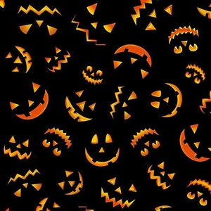 Creep It Real - Jack O Lantern Pumpkin Smiles - Tessuto di cotone