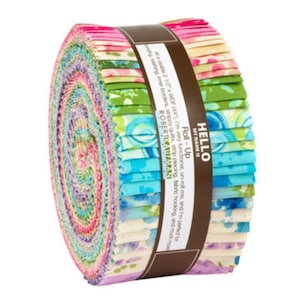 Natural Blooms Bright Colorstory Roll Up/Jelly Roll - 40, 2.5&quot; x 42&quot; Precut Fabric Strips