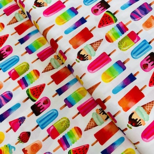 Pool Party - Multi Popsicles Fabric by Gail Cadden - Cotton Fabric
